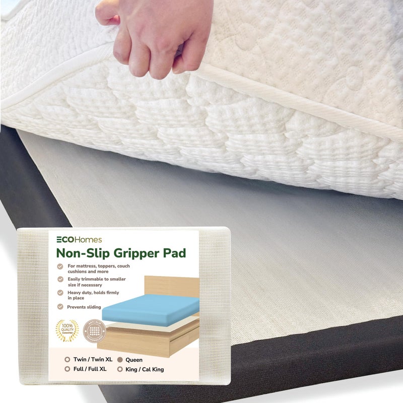 ECOHomes Non Slip Mattress Gripper Pad Stop Mattress  Keep Topper from Sliding - Anti Slip Grip Pads Holder Stop Couch Cushion  Sofa Cushions  Patio & Furniture to Prevent Sliding (Queen) - Image 1